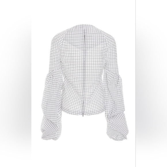 NWT sz 6 $880 Hellessy windowpane blouse - Picture 4 of 8